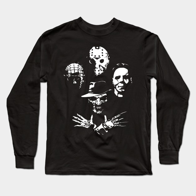 Horror Icons Long Sleeve T-Shirt by larsbeelzebubart